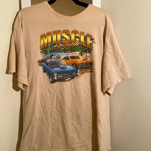 Vintage muscle beach car graphic T
